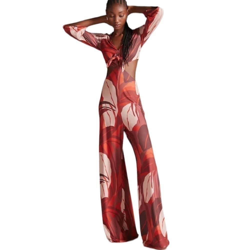 NWT Anthropologie Hutch Cutout Printed Jumpsuit